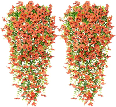 Kunsthangende Bloemenranken - Set van 4 - Herfstdecoratie - Kunstbloemen