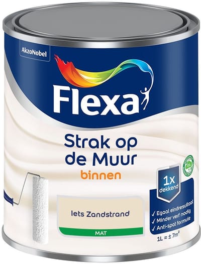 Flexa - Strak Op De Muur Binnen Mat - Iets Zandstrand - Mengverf - 1 L