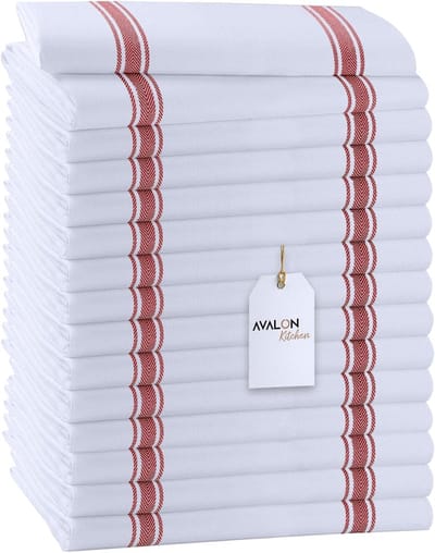 Keuken Set Vaatdoeken - 15 x 25 inch Super Waarde Pakket van 15 Theedoeken - 100% Ringgesponnen Katoen, Superzacht en Zeer Absorberend