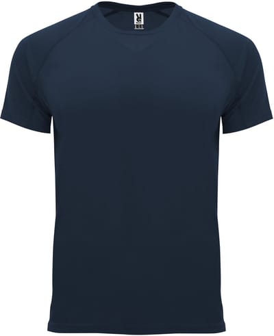 Donkerblauw 2 Pack Kinder unisex sportshirt korte mouwen Bahrain merk Roly 4 jaar 98-104