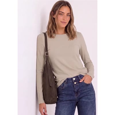 Effen shirt met lange mouwen