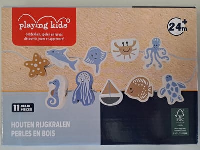 Playing Kids Houten Rijgkralen Zeedieren