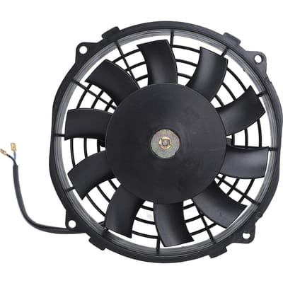 Ventilateur fin 7 pouces 12V 80W 10 pales Haute performance Universel Poussant Tirant Ventilateur de refroidissement de radiateur électrique pour véhicule black