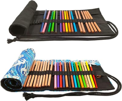 Kleurpotlodenorganizer en Etui voor Kunstenaars - Oprolbare Pennenzak met 36/72 Vakken