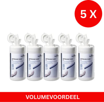 Durable - Whiteboardreinigingsdoekjes - 5 stuks - Volumevoordeel voor bedrijven - Whiteboard reiniger