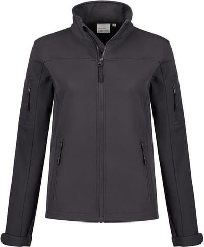 Santino Santo Dames Softshell stretch - Donkergrijs - L
