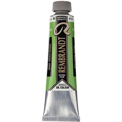 Peinture à l'huile - Rembrandt - Médium vert - Tube 40ml - Couleurs profondes - Résistance à la lumière vert