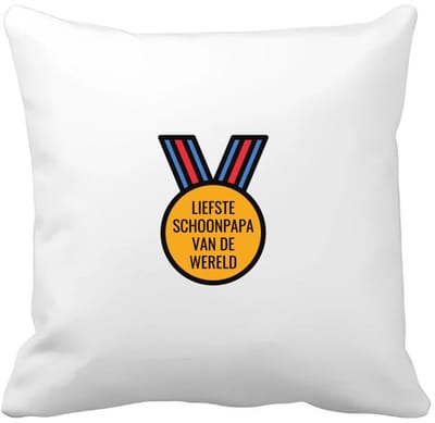 Akyol - liefste schoonpapa van de wereld Kussen hoes - Papa - de liefste schoonvader - vader cadeautjes - vaderdag - verjaardagscadeau - verjaardag - cadeau - geschenk - kado - gift - vader artikelen - 40 bij 40 cm