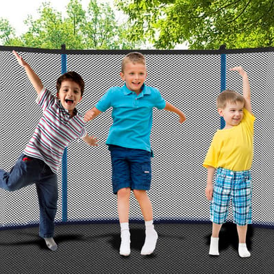 REDOM - Trampoline Met Veiligheidsnet En Ladder - Voor Binnen En Buiten - Staal En PVC - Blauw - 243,84 x 243,84 cm
