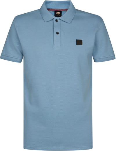 Petrol Industries - Heren Polo met korte mouwen Aceite - Blauw - Maat XL