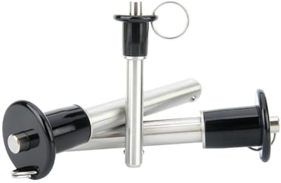 Kogelkop Pin - Vergrendelingspen Snelwissel - Snelle Bevestiging - Zelfborgend - 45 mm Klem - Zilverkleurig