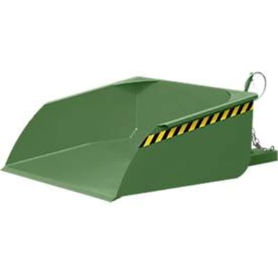 Bauer vorkheftruckbak BSI 75, kabelontgrendeling, L 1810 × B 1330 × H 710 mm, 0,75 m³, tot 1000 kg, gelakt staal, reseda groen