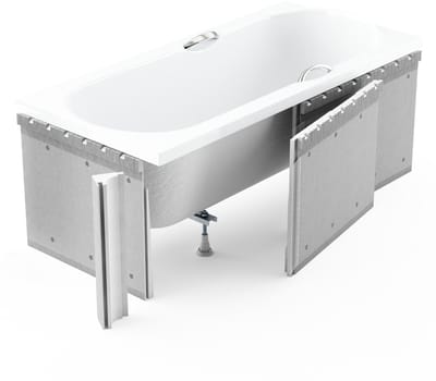 Badland MINI ligbad 100 x 65 cm wit met styropor ombouw