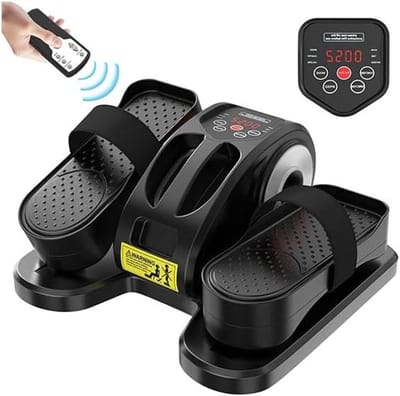 Elliptische Trainer - Beentrainer Onder Bureau - Actief Blijven - Elektrisch Met Afstandsbediening - 43x35x20 cm - Zilver