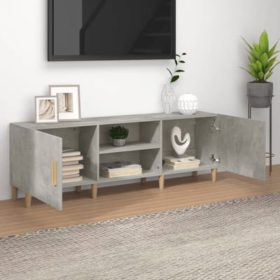 vidaXL - Tv-meubel - 150x30x50 - cm - bewerkt - hout - betongrijs