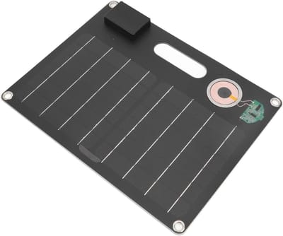 Draagbaar Zonnepaneel - Opvouwbaar Paneel - Buiten Opladen - Monokristallijn Silicium - 30W Vermogen - Zwart