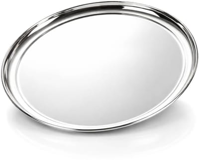 Serveerschotel Ronde Glanzend - RVS - Decoratief - Perfect voor buffetten - ShopVlot