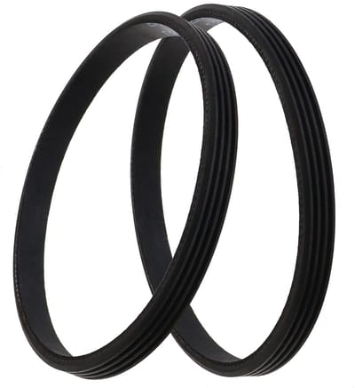 Dailygoods- Aandrijfriem 4EPH219 - 2x Stofzuiger Aandrijfriem - Rubber - 6,4 mm Breedte - 219 mm Omtrek - Sluitlus Model - Stofzuigerriem
