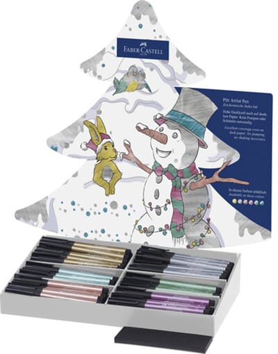 Faber Castell FC-267112 Tekenset Pitt Artist Pen Kerstdisplay