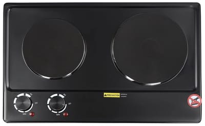 uJOY Elektrische kookplaat - 2 Platen - Dubbele kookplaat - 2500W - Elektrisch met snoer - 6 Temperatuur aanpassingen