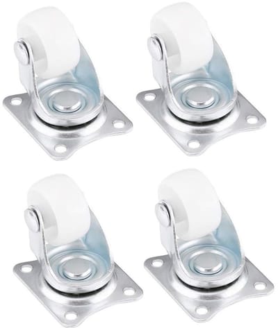 Set van 4 Universele Meubelwielen met 30 kg Draagcapaciteit en 25 mm Diameter voor Vloerschadebescherming