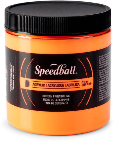 Acrylic ink fluo orange screen printing - Speedball