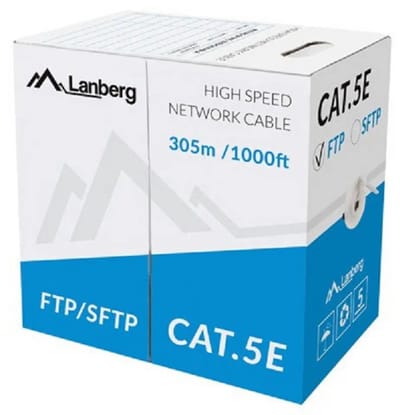 Lanberg LCF5-11CU-0305-S – CAT.5E F/UTP LAN-kabel – 305m – Grijs