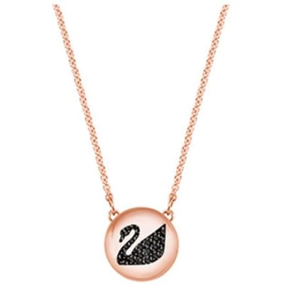 Swarovski Zwaan Imitatie Kristal Ketting Rosé Goud Dames ketting 5382446 Box+Shopping Bag beige