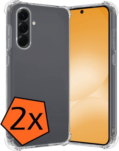 Hoes - 2 Stuks - Geschikt voor Samsung Galaxy A56 - Sterk & Shockproof - Siliconen Case - Back Cover - Telefoon Hoesje Shock Proof - Transparant