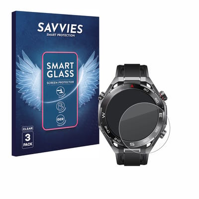 3 Stuks Savvies Screenprotector - geschikt voor Huawei Watch Ultimate 2 Black - beschermfolie glas transparant