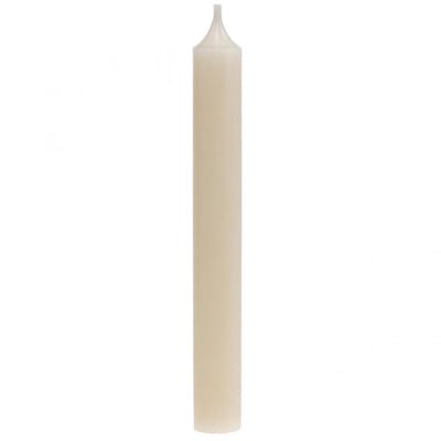 Taps toelopende kaarsen van witte crèmekleurige was, 180 mm / Ø21 mm,
