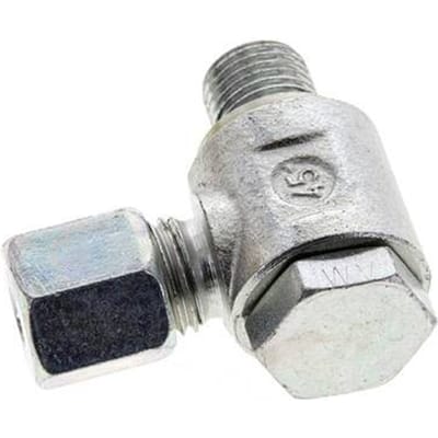6S & G1/4'' Verzinkt Stalen Swivel Joint Snijringkoppeling Buitendraad 400bar NBR O-ring Draaibaar ISO 8434-1