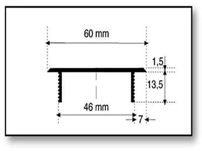 Aluminium Ventilatierooster 60mm - Diverse Kleuren en Lengtes Beschikbaar