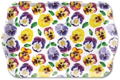 Tray melamine 13x21 cm Lots of pansies