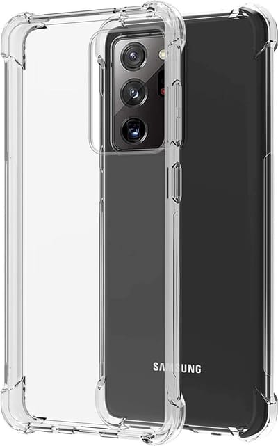 Hoesje geschikt voor Samsung Galaxy Note 20 Ultra - Clear Anti Shock Hybrid Armor Case Siliconen Back Cover Hoes Transparant
