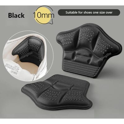5D Mannen Hielbeschermers Stickers Comfort Leer Schoenen Pads Sneakers Binnenzolen Voetpijn Verlichters Maat Aanpassen Kussen Verzorging Inzetstukken gray