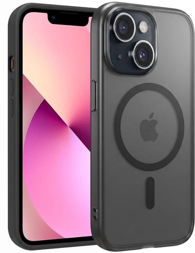 Hoesje - Geschikt voor Apple iPhone 14 - Magsafe Compatible - Sterk & Shockproof - Back Cover - Shock Proof Case - Telefoon Hoes Shockproof - Telefoonhoesjes - Zwart