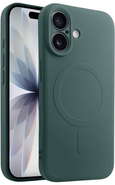 Casify Siliconen Hoesje geschikt voor MagSafe iPhone 17 Hoesje - Legergroen