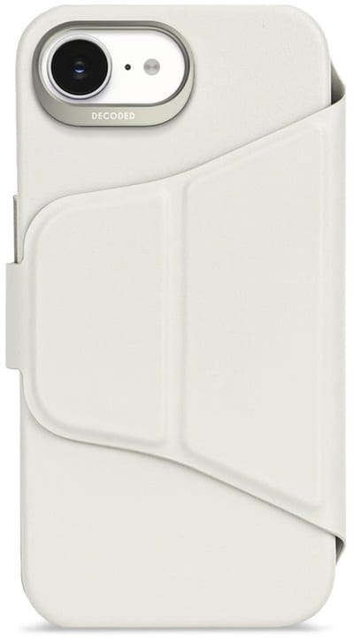 DECODED Siliconen Hoesje voor iPhone 17e/16e - 2-in-1 - Detachable Wallet - Premium Soft-Touch - Antibacteriële Coating - Geschikt voor MagSafe - Draadloos Oplaadbaar - Schokbestendig Hoes - Beige