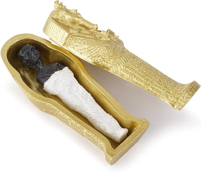 Mummie Gouden Coffin Decoraties voor Aquarium, Vis en Reptiel Tank Ornamenten voor Huisdieren