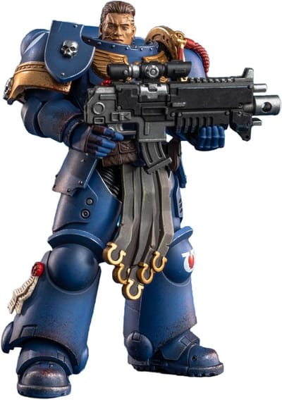 Actiefiguur Sergeant Gadriel - Verzamelbeeldje Space Marine - Verzamelen en Tentoonstellen - Gedetailleerde Gezichtsreproductie - 18.5 centimeter - Blauw
