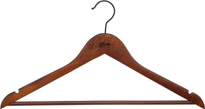 Kledinghanger industriëel hout 2 stuks Five® - Bruin