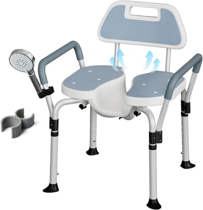 DailySupplies® Douchekruk met Armsteun - Douchekruk - Extra Stevig - Grijs en Wit