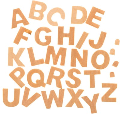 Houten hobby/knutsel alfabet letters - 52x stuks - H2,5 cm - knutselmateriaal - zelf schilderen