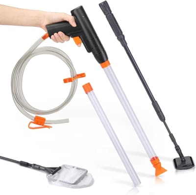 SVN®Aquarium Stofzuiger - Bodemreiniger - Gravel Cleaner – Zwart - 44cm x 24cm x 9cm