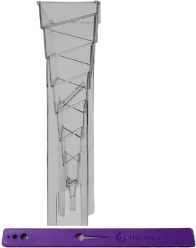Het Nieuwe Licht ® - Kaarsenmal - Trappiramide 87x60x220mm + Pitklem