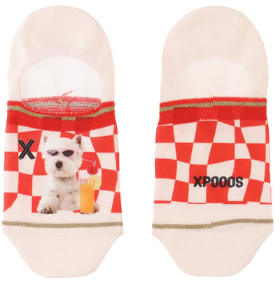 XPOOOS - Cocktail hour Invisible Dames Footies - 1-Pack - Maat One Size