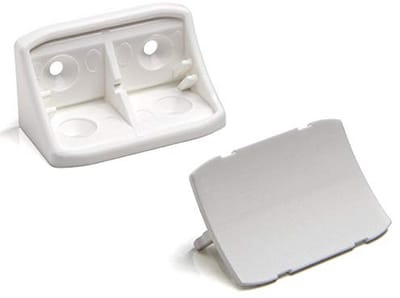 100 Stuk Hoekverbinder 24 x 24 x 44 mm met Afdekking - Wit
