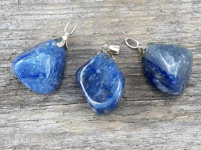 Edelsteen blauwe Kwarts hanger