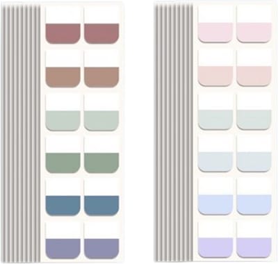 QTTVBTNA -240 Stuks Zelfklevende Tabbladen – Page Markers en Index Tabs voor Documenten, Boeken en Ordners – Kleefstickers voor Bureau en School